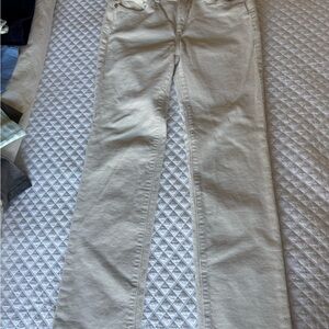 DL1961 Mara Cream Corduroy Straight-Leg Pants